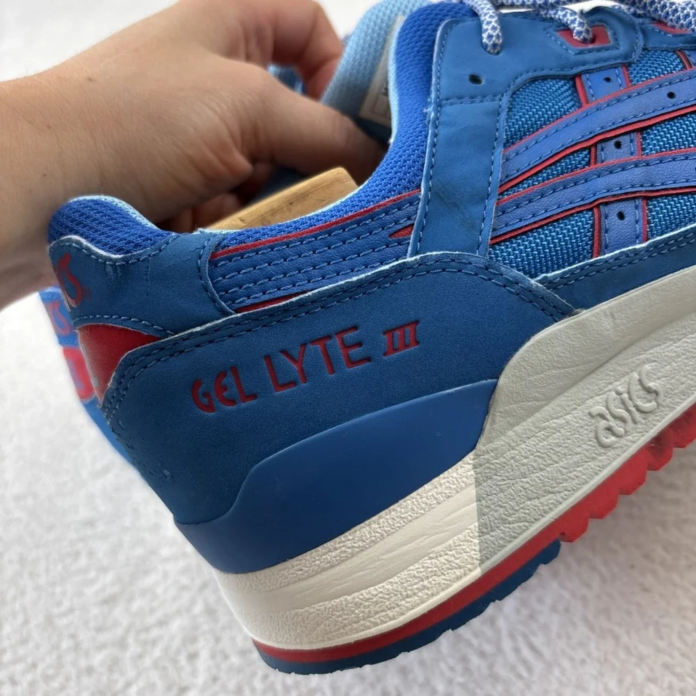 ASICS Gel Lyte 3 III OG 'Future Pack' Mens Size 10 Mid Blue/Red Sneakers H637Y